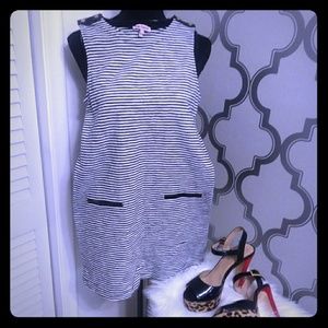 Striped Juicy Couture Dress Jumper Leather Details